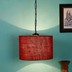 Home Decor In Ramanagara Design Callen Maroon  Natural Fiber  Hanging Light (Maroon)