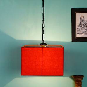 Quentin Orange Fabric Hanging Light-image-27