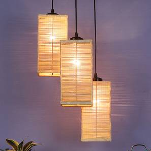 Kasen Beige Bamboo Cluster Hanging Light-image-9