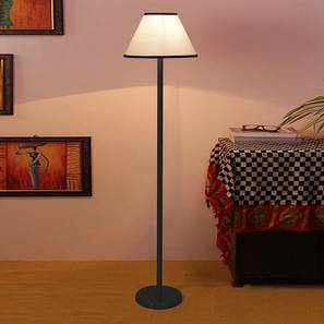 Carmelo Multicolor Fabric Shade Floor Lamp with Black Iron Base-image-41