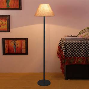 Harry Beige Natural Fiber Shade Floor Lamp with Black Iron Base-image-22