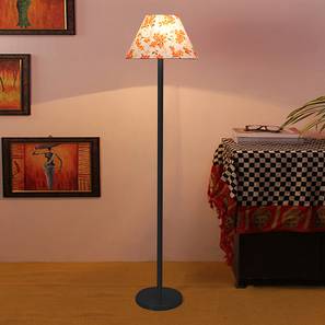 Jimmy Multicolor Fabric Shade Floor Lamp with Black Iron Base-image-45