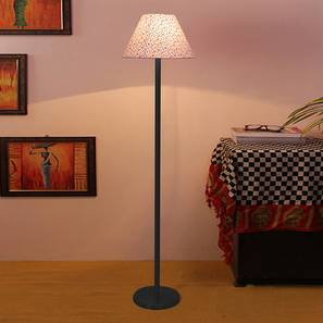 Lochlan Multicolor Fabric Shade Floor Lamp with Black Iron Base-image-42