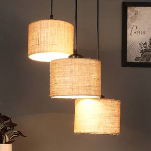devansh Franklin Beige Natural Fiber Cluster Hanging Light-picture-12