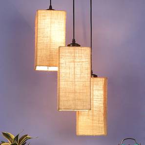 Reed Beige Natural Fiber Cluster Hanging Light-image-4