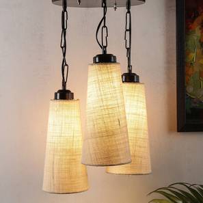 devansh Ahmed White Natural Fiber Cluster Hanging Light-picture-18
