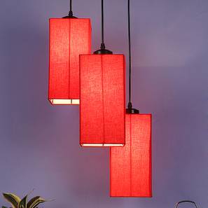 devansh Alijah Red Fabric Cluster Hanging Light-picture-20