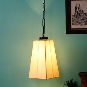 devansh Hezekiah Off-White Fabric Hanging Light-picture-12