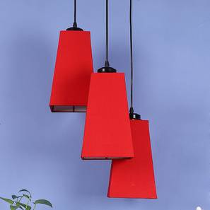 devansh Baylor Red Fabric Cluster Hanging Light-picture-19