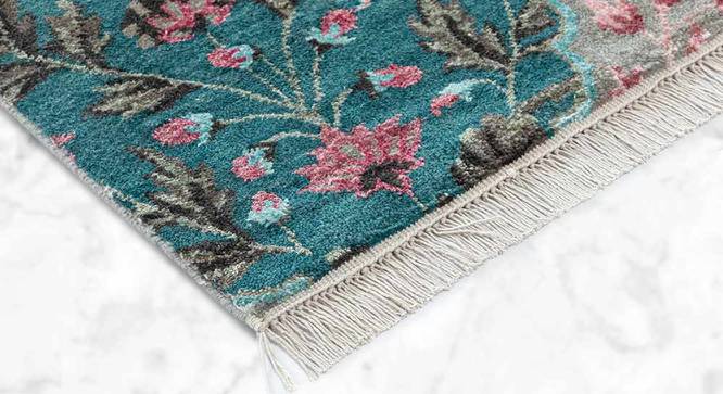 Bahar Multicolor Floral Hand-knotted Wool 6x4 Feet Carpet (183 x 122 cm  (72" x 48") Carpet Size, Multicolor) by Urban Ladder - Cross View Design 1 - 613565