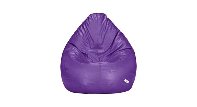 Eve XXXL Leather Bean Bag with Beans in Purple Colour (Purple, with beans Bean Bag Type, XXXL Bean Bag Size) by Urban Ladder - Front View Design 1 - 613651