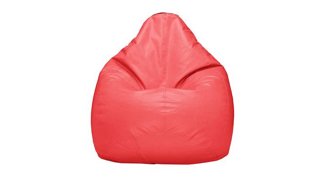 Jacques XXXL Leather Bean Bag with Beans in Pink Colour (Pink, with beans Bean Bag Type, XXXL Bean Bag Size) by Urban Ladder - Front View Design 1 - 613656