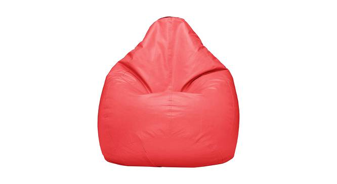 Orleans XXXL Leather Bean Bag with Beans in Pink  Colour (Pink, with beans Bean Bag Type, XXXL Bean Bag Size) by Urban Ladder - Front View Design 1 - 613657