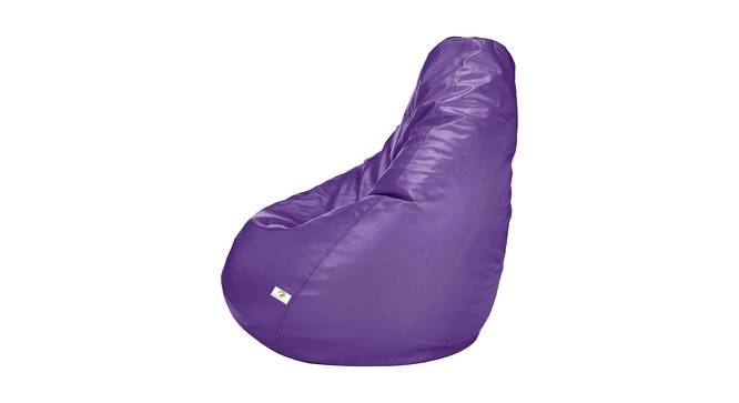 Eve XXXL Leather Bean Bag with Beans in Purple Colour (Purple, with beans Bean Bag Type, XXXL Bean Bag Size) by Urban Ladder - Cross View Design 1 - 613671