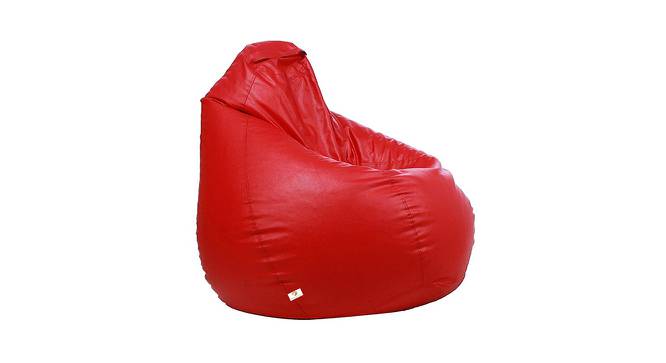 Horace XXXL Leather Bean Bag with Beans in Red Colour (Red, with beans Bean Bag Type, XXXL Bean Bag Size) by Urban Ladder - Cross View Design 1 - 613672