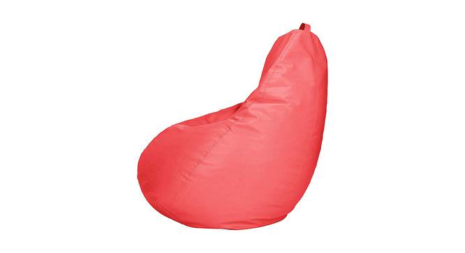 Jacques XXXL Leather Bean Bag with Beans in Pink Colour (Pink, with beans Bean Bag Type, XXXL Bean Bag Size) by Urban Ladder - Cross View Design 1 - 613676