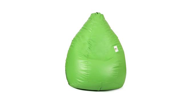 Celine XXXL Leather Bean Bag with Beans in  Green Colour (Green, with beans Bean Bag Type, XXXL Bean Bag Size) by Urban Ladder - Front View Design 1 - 613746