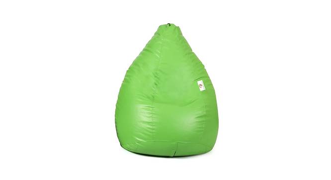 Rosie XXXL Leather Bean Bag with Beans in Green Colour (Green, with beans Bean Bag Type, XXXL Bean Bag Size) by Urban Ladder - Front View Design 1 - 613747