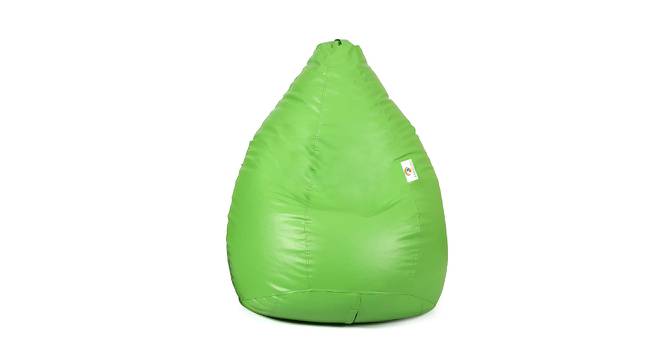 Orrie XXXL Leather Bean Bag with Beans in Green Colour (Light Green, with beans Bean Bag Type, XXXL Bean Bag Size) by Urban Ladder - Front View Design 1 - 613753