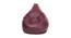 Paget XXXL Leather Bean Bag with Beans in Maroom Colour (Maroon, with beans Bean Bag Type, XXXL Bean Bag Size) by Urban Ladder - Front View Design 1 - 613754
