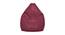 Pascal XXXL Leather Bean Bag with Beans in Maroon piping Colour (Maroon, with beans Bean Bag Type, XXXL Bean Bag Size) by Urban Ladder - Front View Design 1 - 613755
