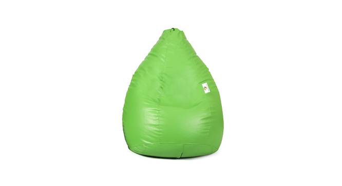 Perkins XXL Leather Bean Bag with Beans in Green Colour (Green, with beans Bean Bag Type, XXL Bean Bag Size) by Urban Ladder - Front View Design 1 - 613760