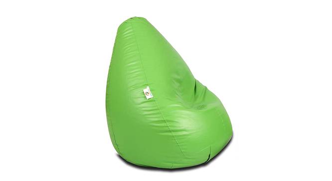 Celine XXXL Leather Bean Bag with Beans in  Green Colour (Green, with beans Bean Bag Type, XXXL Bean Bag Size) by Urban Ladder - Cross View Design 1 - 613771