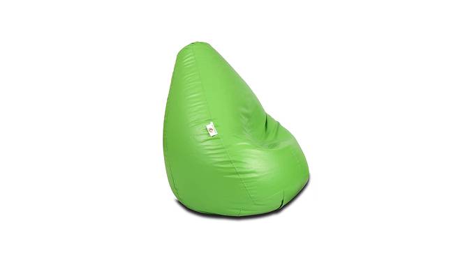 Rosie XXXL Leather Bean Bag with Beans in Green Colour (Green, with beans Bean Bag Type, XXXL Bean Bag Size) by Urban Ladder - Cross View Design 1 - 613772