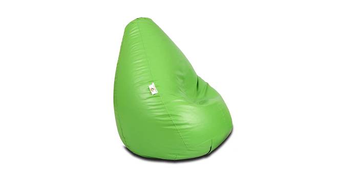 Orrie XXXL Leather Bean Bag with Beans in Green Colour (Light Green, with beans Bean Bag Type, XXXL Bean Bag Size) by Urban Ladder - Cross View Design 1 - 613778