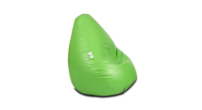 Perkins XXL Leather Bean Bag with Beans in Green Colour (Green, with beans Bean Bag Type, XXL Bean Bag Size) by Urban Ladder - Cross View Design 1 - 613785