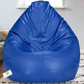 Bean Bags Design Eudes XXXL Leather Bean Bag with Beans in  Blue Colour (Blue, with beans Bean Bag Type, XXXL Bean Bag Size)