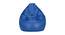 Eudes XXXL Leather Bean Bag with Beans in  Blue Colour (Blue, with beans Bean Bag Type, XXXL Bean Bag Size) by Urban Ladder - Front View Design 1 - 613892