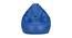 Ormondo XXXL Leather Bean Bag with Beans in Blue Colour (Blue, with beans Bean Bag Type, XXXL Bean Bag Size) by Urban Ladder - Front View Design 1 - 613894