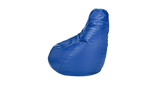 Ormondo XXXL Leather Bean Bag with Beans in Blue Colour (Blue, with beans Bean Bag Type, XXXL Bean Bag Size) by Urban Ladder - Cross View Design 1 - 613899
