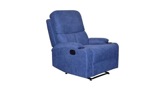 Roma Fabric 1 Seater Manual Recliner In Blue Color (Blue, One Seater) by Urban Ladder - Front View Design 1 - 