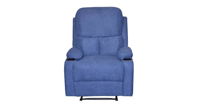 Roma Fabric 1 Seater Manual Recliner In Blue Color (Blue, One Seater) by Urban Ladder - Side View Design 1 - 