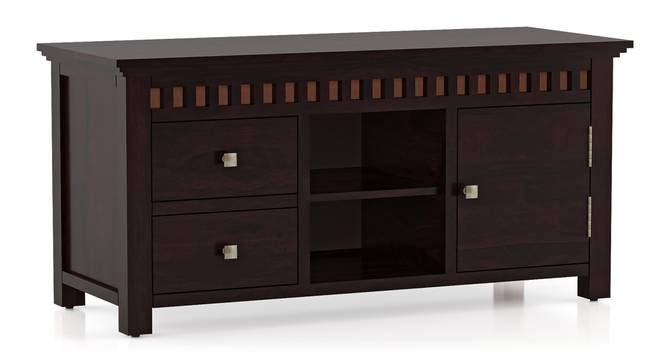Fidora Solid Wood Free Standing TV Unit (Mahogany Finish) by Urban Ladder - Design 1 Side View - 614007