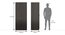 Zoey Two Door Wardrobe (With Mirror Configuration, Dark Wenge Finish) by Urban Ladder - Dimension - 614056