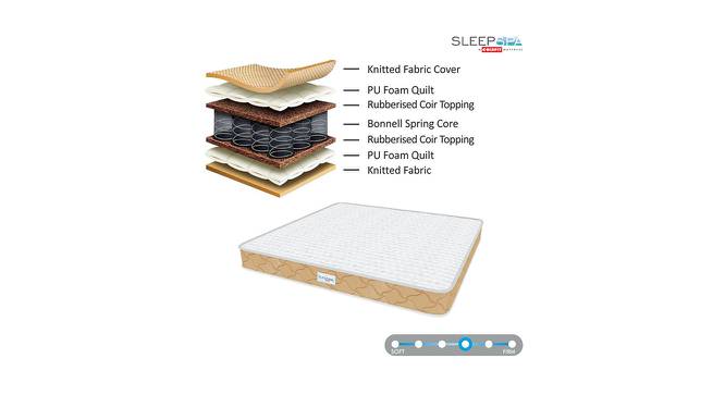 Pure Sleep Premium Orthopedic Bonnell Spring Mattress - Double Size (Beige, 8 in Mattress Thickness (in Inches), 78 x 48 in (Standard) Mattress Size, Double Mattress Type) by Urban Ladder - Front View Design 1 - 616541