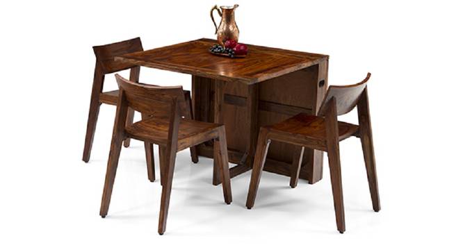 Danton 3-to-6 - Gordon 3 Seater Folding Dining Table Set (Teak Finish) by Urban Ladder