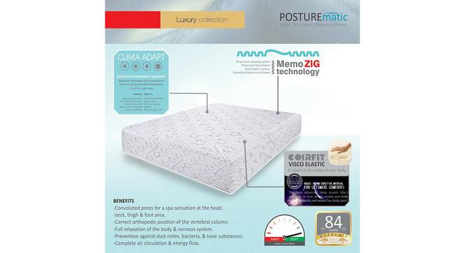 Posturematic Memory Foam Mattress - Double Size (White, 10 in Mattress Thickness (in Inches), 78 x 48 in (Standard) Mattress Size, Double Mattress Type) by Urban Ladder - Front View Design 1 - 619303