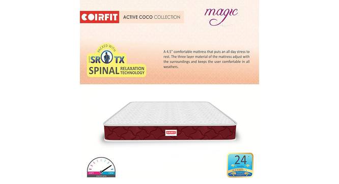 Magic Coir Mattress - King Size (Grey, King Mattress Type, 78 x 72 in (Standard) Mattress Size, 6 in Mattress Thickness (in Inches)) by Urban Ladder - Front View Design 1 - 619691
