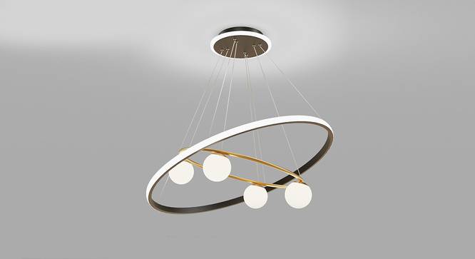 Jazzlyn Metal  Chandelier (Black & Gold) by Urban Ladder - Front View Design 1 - 624321