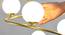 Zen Metal& Glass Chandelier (Gold) by Urban Ladder - Design 1 Side View - 624407