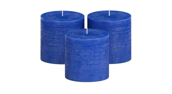 Aubrey Scented Candles - Set Of 3 (Blue) by Urban Ladder - Front View Design 1 - 624460