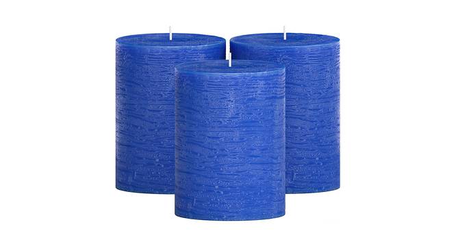 Claire Scented Candles - Set Of 3 (Blue) by Urban Ladder - Design 1 Side View - 624479