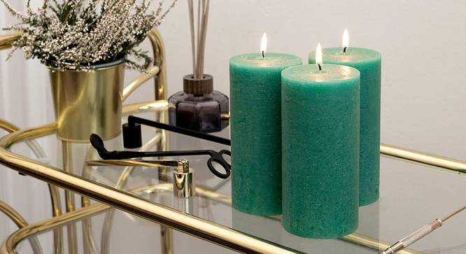 Maya Scented Candles - Set Of 3 (Green) by Urban Ladder - Front View Design 1 - 624541