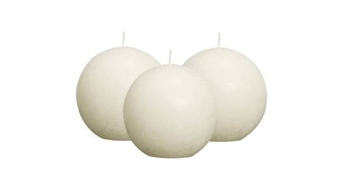 Graysen Scented Candles - Set Of 3 (Off White) by Urban Ladder - Design 1 Side View - 624556