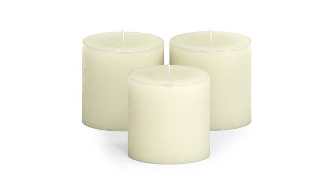 Anna Scented Candles - Set Of 3 (Off White) by Urban Ladder - Design 1 Side View - 624570