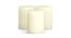 Delilah Scented Candles - Set Of 3 (Off White) by Urban Ladder - Design 1 Side View - 624571